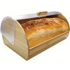 Blue Donuts Bread Box, Bamboo, Large Storage, Acrylic Easy Glide Cover with Handle BD3453688